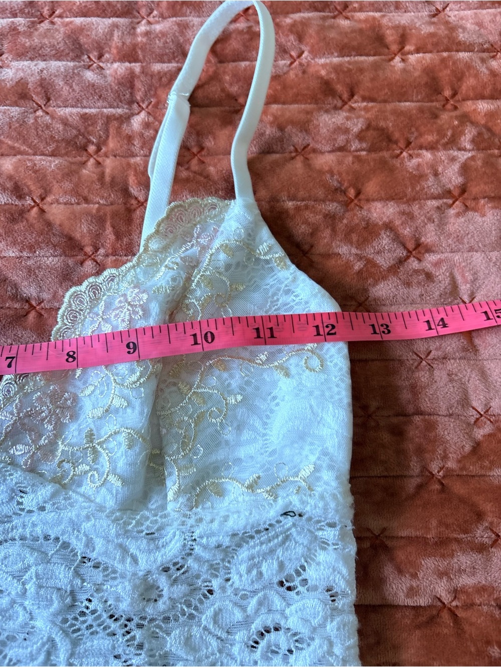 White Lace Ruffle Cami Top - Picture 4 of 7